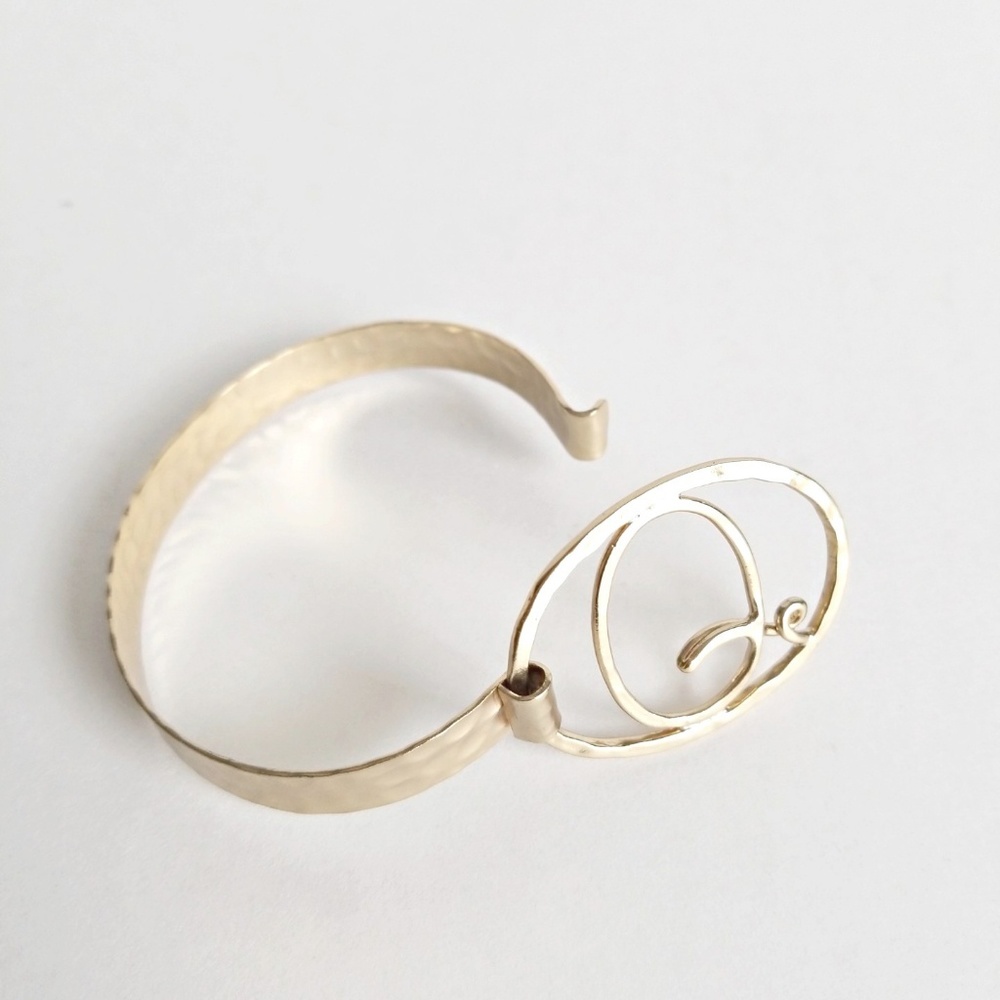 Anthropologie Q Monogram Script Cuff - image 2